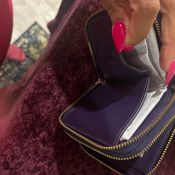 Coach Purple Leather Wallet - Picture 5 of 5
